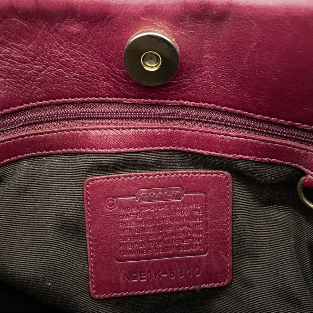 Vintage COACH Wool Tweed & Leather Bag - Picture 3 of 9